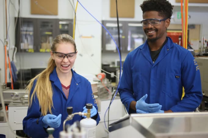 Researchers in chemistry lab
