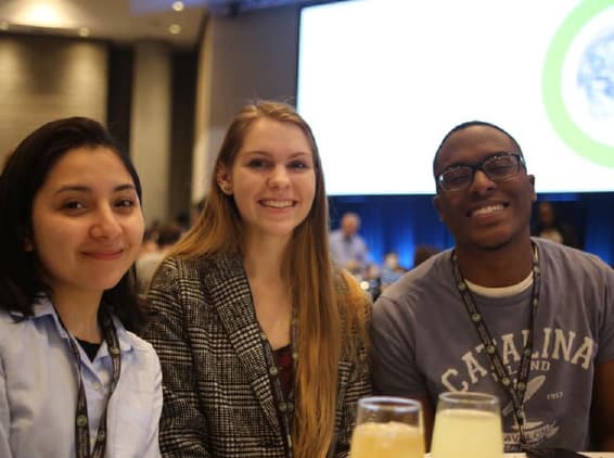 Students at science conference